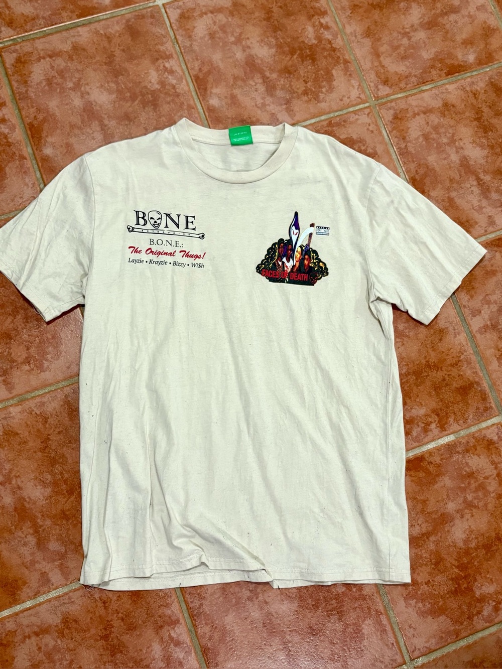 Bone Thugs-N-Harmony X Shoe Palace Men Shirt XL Beige Graphic Hip Hop Rap
